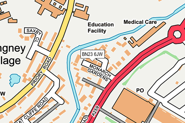 BN23 6JW map - OS OpenMap – Local (Ordnance Survey) BN23 6JW map - OS OpenMap – Local (Ordnance Survey)