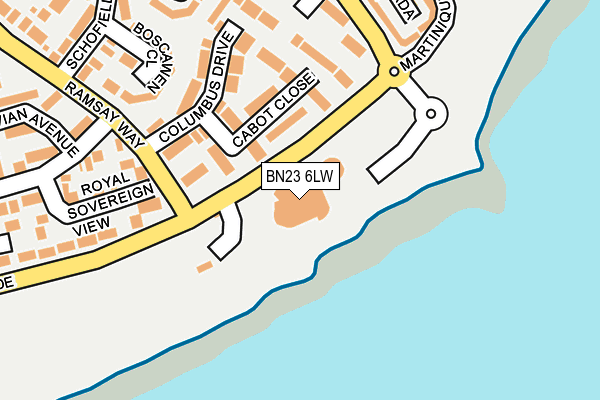 BN23 6LW map - OS OpenMap – Local (Ordnance Survey) BN23 6LW map - OS OpenMap – Local (Ordnance Survey)