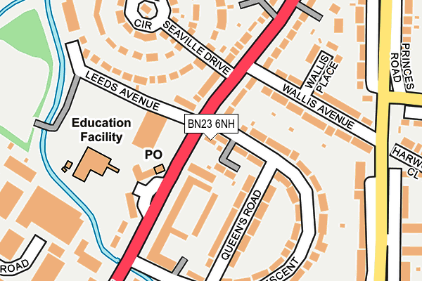 BN23 6NH map - OS OpenMap – Local (Ordnance Survey) BN23 6NH map - OS OpenMap – Local (Ordnance Survey)