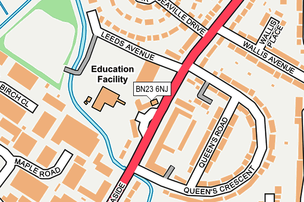 BN23 6NJ map - OS OpenMap – Local (Ordnance Survey) BN23 6NJ map - OS OpenMap – Local (Ordnance Survey)