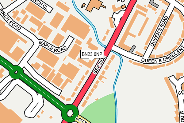 BN23 6NP map - OS OpenMap – Local (Ordnance Survey) BN23 6NP map - OS OpenMap – Local (Ordnance Survey)