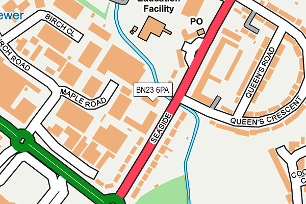 BN23 6PA map - OS OpenMap – Local (Ordnance Survey) BN23 6PA map - OS OpenMap – Local (Ordnance Survey)