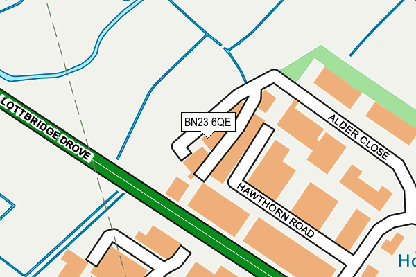 BN23 6QE map - OS OpenMap – Local (Ordnance Survey) BN23 6QE map - OS OpenMap – Local (Ordnance Survey)