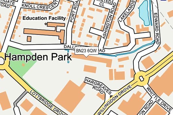 BN23 6QW map - OS OpenMap – Local (Ordnance Survey) BN23 6QW map - OS OpenMap – Local (Ordnance Survey)