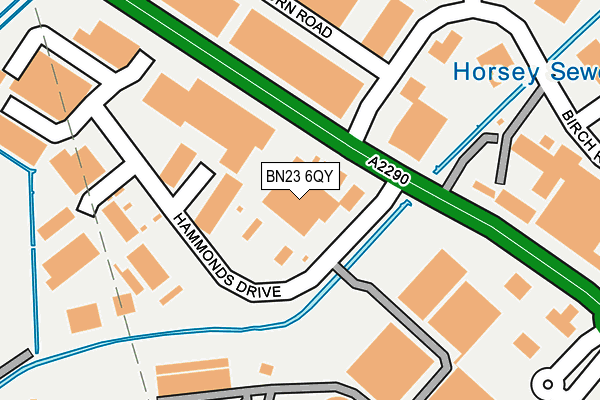 BN23 6QY map - OS OpenMap – Local (Ordnance Survey)