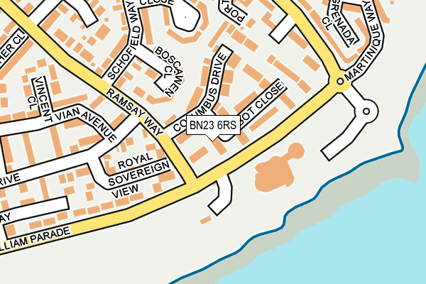 BN23 6RS map - OS OpenMap – Local (Ordnance Survey) BN23 6RS map - OS OpenMap – Local (Ordnance Survey)