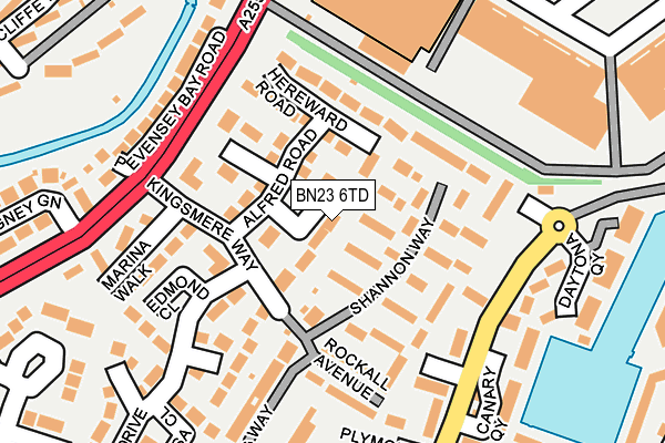 BN23 6TD map - OS OpenMap – Local (Ordnance Survey) BN23 6TD map - OS OpenMap – Local (Ordnance Survey)