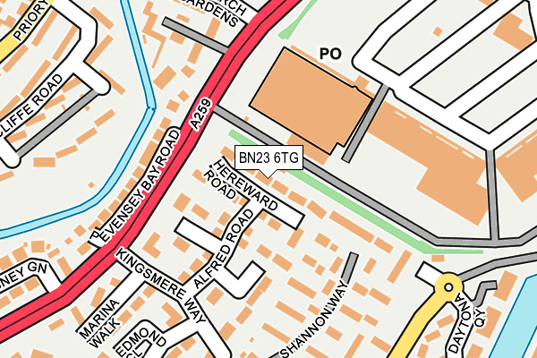 BN23 6TG map - OS OpenMap – Local (Ordnance Survey) BN23 6TG map - OS OpenMap – Local (Ordnance Survey)