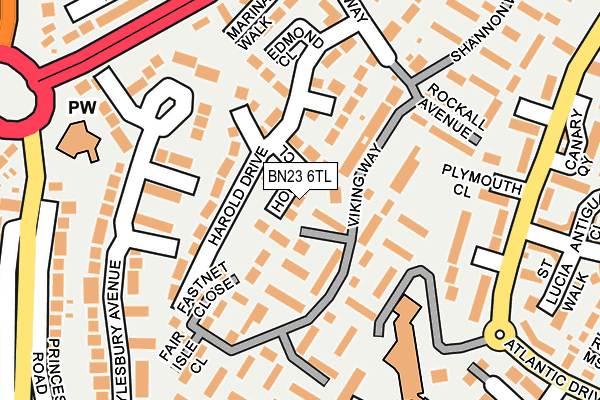 BN23 6TL map - OS OpenMap – Local (Ordnance Survey) BN23 6TL map - OS OpenMap – Local (Ordnance Survey)