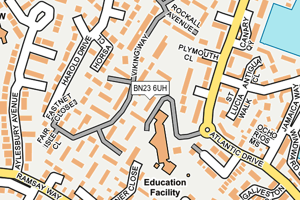 BN23 6UH map - OS OpenMap – Local (Ordnance Survey)