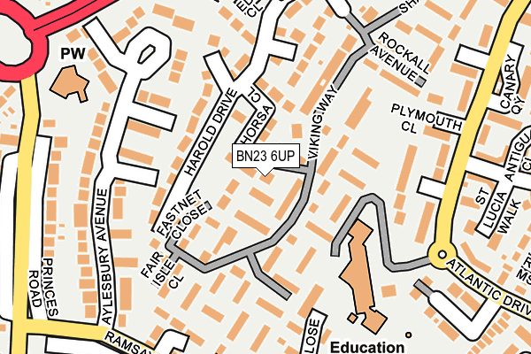 BN23 6UP map - OS OpenMap – Local (Ordnance Survey) BN23 6UP map - OS OpenMap – Local (Ordnance Survey)