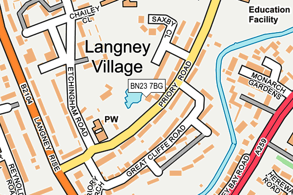 BN23 7BG map - OS OpenMap – Local (Ordnance Survey) BN23 7BG map - OS OpenMap – Local (Ordnance Survey)