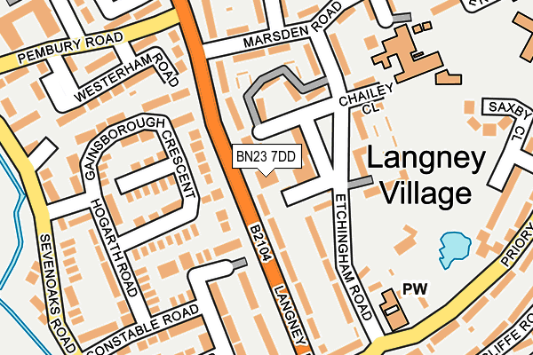 BN23 7DD map - OS OpenMap – Local (Ordnance Survey) BN23 7DD map - OS OpenMap – Local (Ordnance Survey)