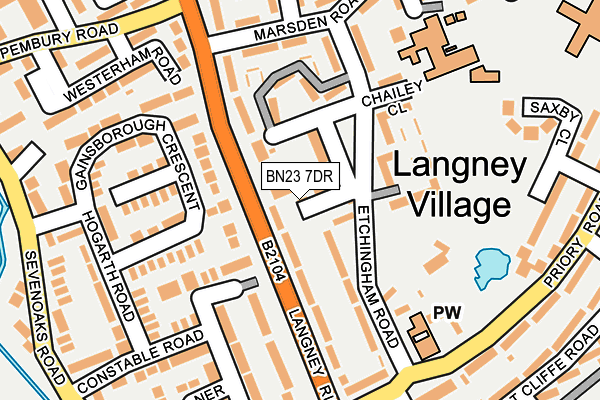 BN23 7DR map - OS OpenMap – Local (Ordnance Survey) BN23 7DR map - OS OpenMap – Local (Ordnance Survey)