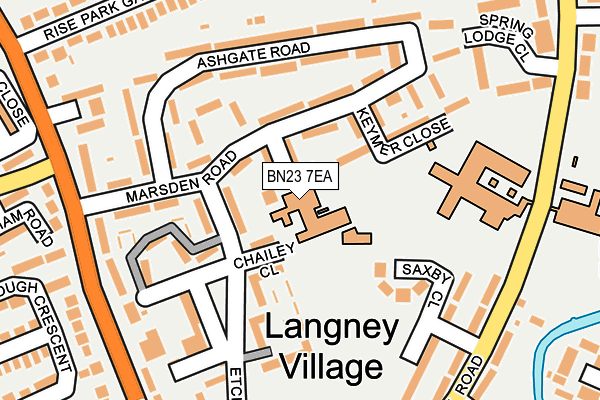 BN23 7EA map - OS OpenMap – Local (Ordnance Survey) BN23 7EA map - OS OpenMap – Local (Ordnance Survey)
