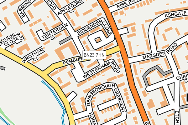 BN23 7HN map - OS OpenMap – Local (Ordnance Survey) BN23 7HN map - OS OpenMap – Local (Ordnance Survey)