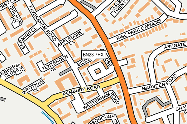 BN23 7HX map - OS OpenMap – Local (Ordnance Survey) BN23 7HX map - OS OpenMap – Local (Ordnance Survey)