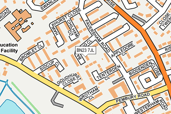 BN23 7JL map - OS OpenMap – Local (Ordnance Survey) BN23 7JL map - OS OpenMap – Local (Ordnance Survey)