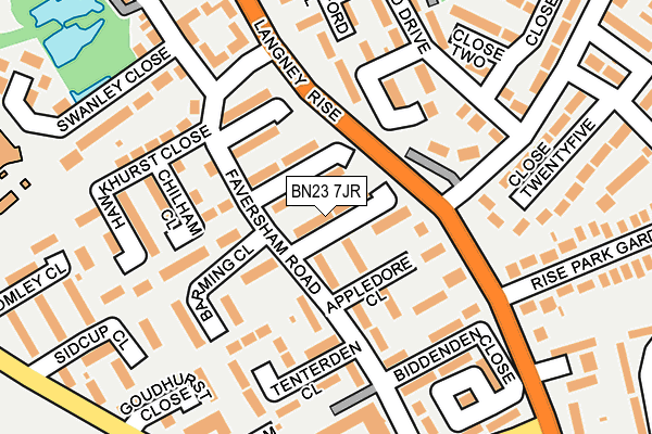 BN23 7JR map - OS OpenMap – Local (Ordnance Survey) BN23 7JR map - OS OpenMap – Local (Ordnance Survey)