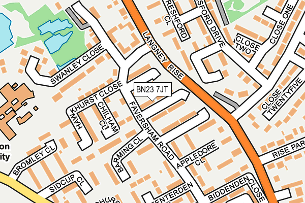 BN23 7JT map - OS OpenMap – Local (Ordnance Survey) BN23 7JT map - OS OpenMap – Local (Ordnance Survey)