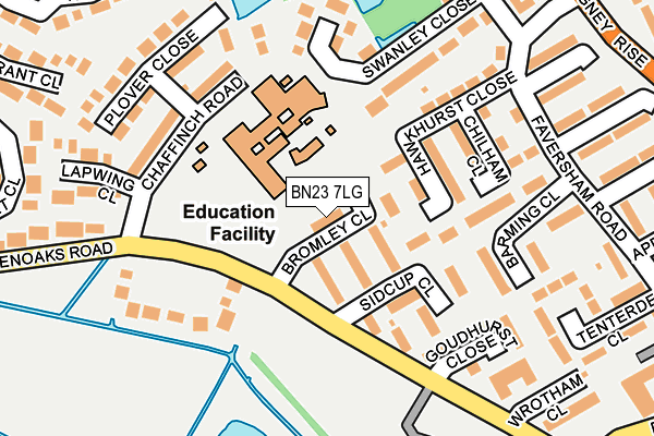 BN23 7LG map - OS OpenMap – Local (Ordnance Survey) BN23 7LG map - OS OpenMap – Local (Ordnance Survey)