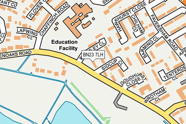 BN23 7LH map - OS OpenMap – Local (Ordnance Survey) BN23 7LH map - OS OpenMap – Local (Ordnance Survey)