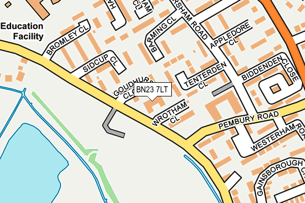 BN23 7LT map - OS OpenMap – Local (Ordnance Survey) BN23 7LT map - OS OpenMap – Local (Ordnance Survey)