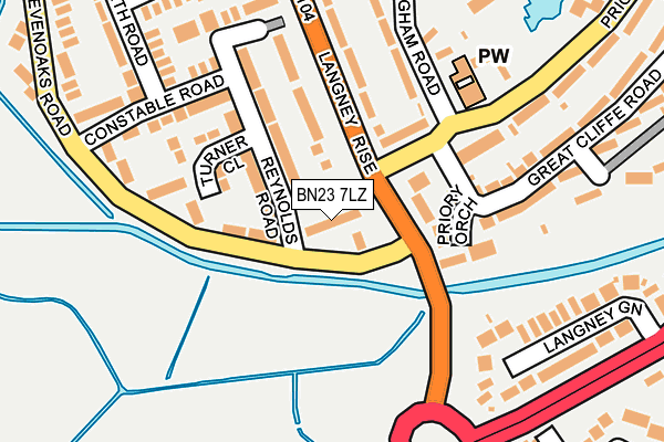 BN23 7LZ map - OS OpenMap – Local (Ordnance Survey) BN23 7LZ map - OS OpenMap – Local (Ordnance Survey)