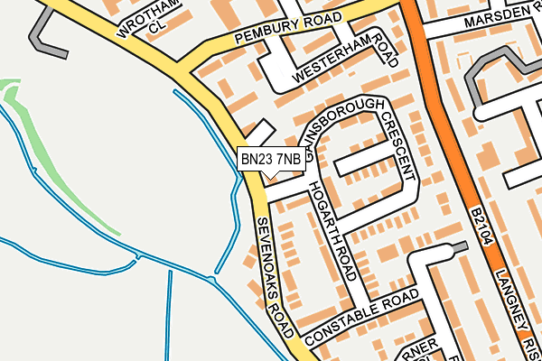 BN23 7NB map - OS OpenMap – Local (Ordnance Survey) BN23 7NB map - OS OpenMap – Local (Ordnance Survey)