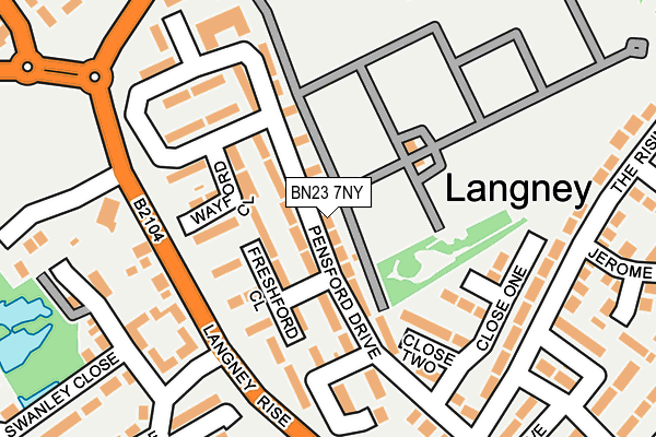 BN23 7NY map - OS OpenMap – Local (Ordnance Survey) BN23 7NY map - OS OpenMap – Local (Ordnance Survey)