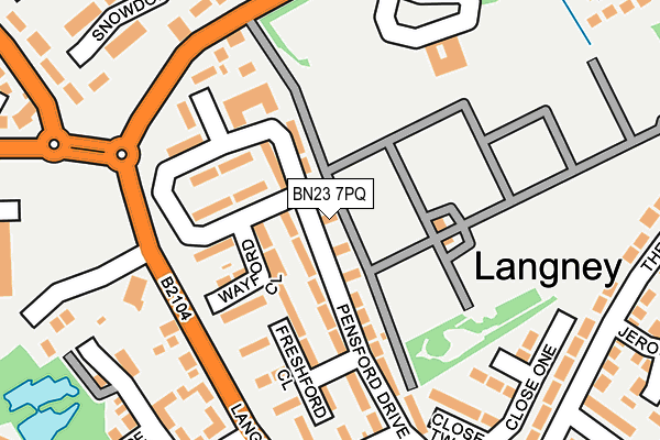 BN23 7PQ map - OS OpenMap – Local (Ordnance Survey) BN23 7PQ map - OS OpenMap – Local (Ordnance Survey)