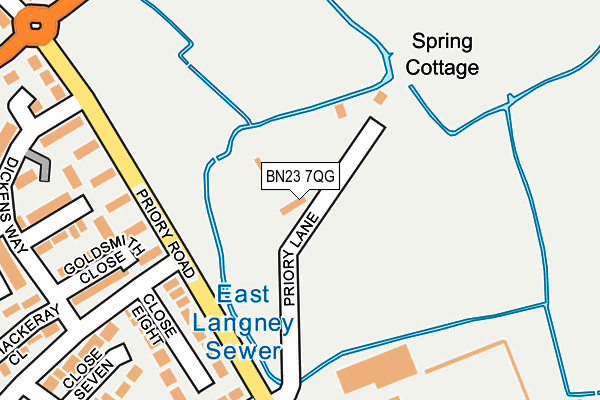 BN23 7QG map - OS OpenMap – Local (Ordnance Survey) BN23 7QG map - OS OpenMap – Local (Ordnance Survey)
