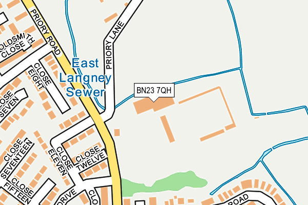 BN23 7QH map - OS OpenMap – Local (Ordnance Survey) BN23 7QH map - OS OpenMap – Local (Ordnance Survey)