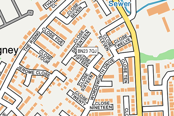 BN23 7QJ map - OS OpenMap – Local (Ordnance Survey) BN23 7QJ map - OS OpenMap – Local (Ordnance Survey)