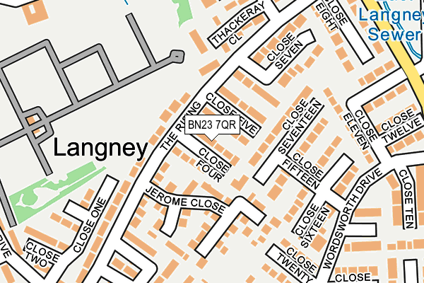 BN23 7QR map - OS OpenMap – Local (Ordnance Survey) BN23 7QR map - OS OpenMap – Local (Ordnance Survey)
