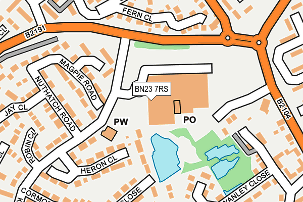 BN23 7RS map - OS OpenMap – Local (Ordnance Survey) BN23 7RS map - OS OpenMap – Local (Ordnance Survey)
