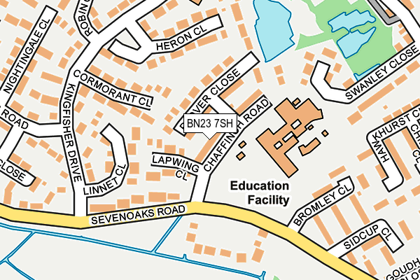 BN23 7SH map - OS OpenMap – Local (Ordnance Survey)