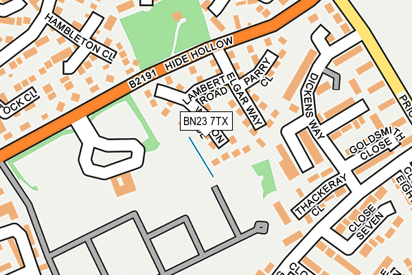 BN23 7TX map - OS OpenMap – Local (Ordnance Survey) BN23 7TX map - OS OpenMap – Local (Ordnance Survey)