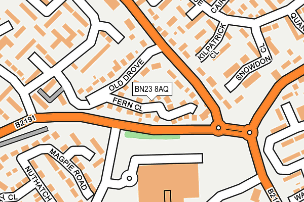 BN23 8AQ map - OS OpenMap – Local (Ordnance Survey)
