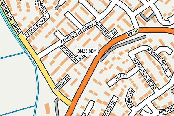 BN23 8BY map - OS OpenMap – Local (Ordnance Survey) BN23 8BY map - OS OpenMap – Local (Ordnance Survey)