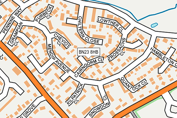 BN23 8HB map - OS OpenMap – Local (Ordnance Survey) BN23 8HB map - OS OpenMap – Local (Ordnance Survey)