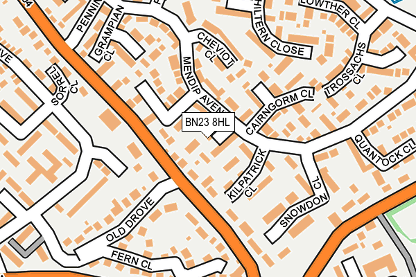 BN23 8HL map - OS OpenMap – Local (Ordnance Survey) BN23 8HL map - OS OpenMap – Local (Ordnance Survey)