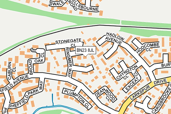 BN23 8JL map - OS OpenMap – Local (Ordnance Survey) BN23 8JL map - OS OpenMap – Local (Ordnance Survey)