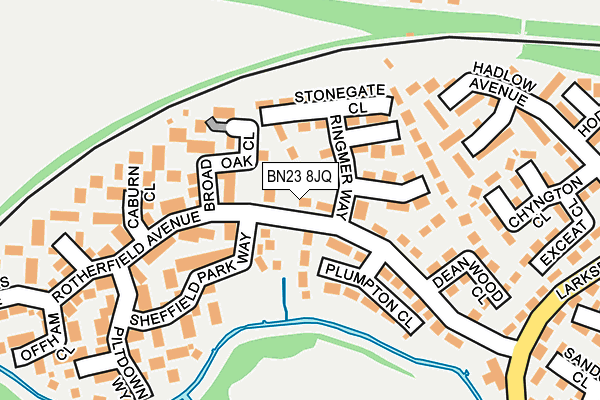 BN23 8JQ map - OS OpenMap – Local (Ordnance Survey) BN23 8JQ map - OS OpenMap – Local (Ordnance Survey)