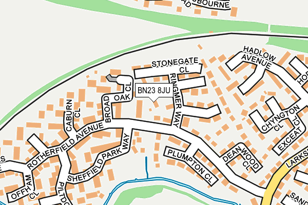 BN23 8JU map - OS OpenMap – Local (Ordnance Survey) BN23 8JU map - OS OpenMap – Local (Ordnance Survey)