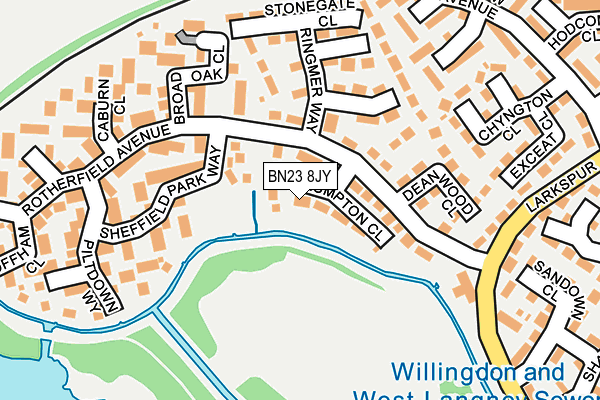 BN23 8JY map - OS OpenMap – Local (Ordnance Survey) BN23 8JY map - OS OpenMap – Local (Ordnance Survey)