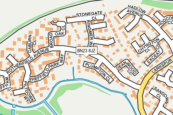 BN23 8JZ map - OS OpenMap – Local (Ordnance Survey) BN23 8JZ map - OS OpenMap – Local (Ordnance Survey)