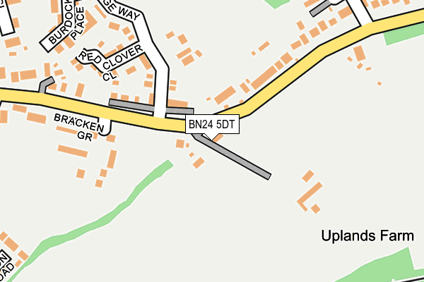 BN24 5DT map - OS OpenMap – Local (Ordnance Survey) BN24 5DT map - OS OpenMap – Local (Ordnance Survey)