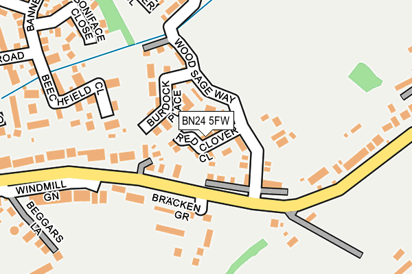 BN24 5FW map - OS OpenMap – Local (Ordnance Survey) BN24 5FW map - OS OpenMap – Local (Ordnance Survey)