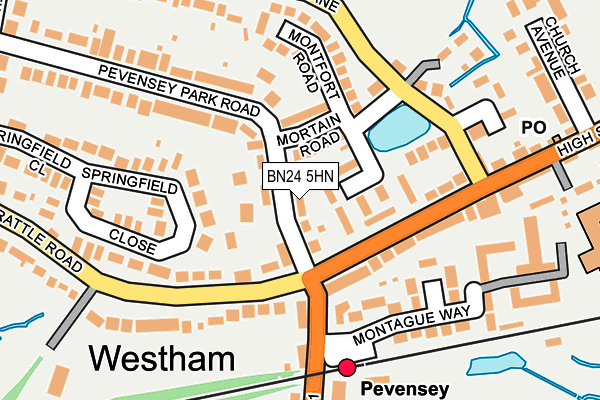 BN24 5HN map - OS OpenMap – Local (Ordnance Survey) BN24 5HN map - OS OpenMap – Local (Ordnance Survey)